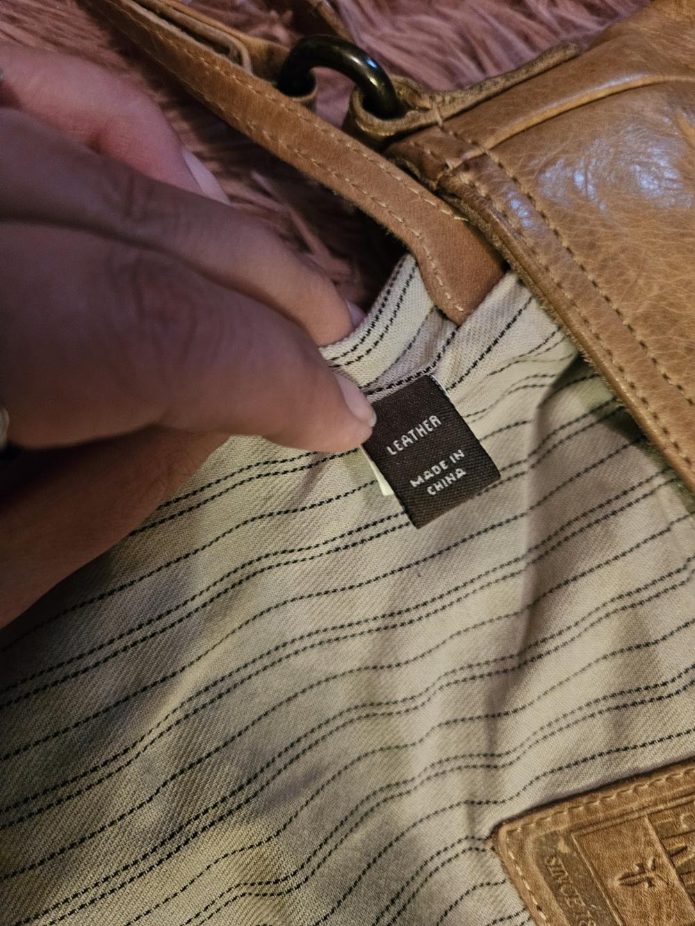Frye☆Leather Crossbody Bag in Tan - Picture 11 of 15
